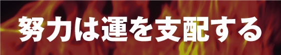 努力は運を支配する